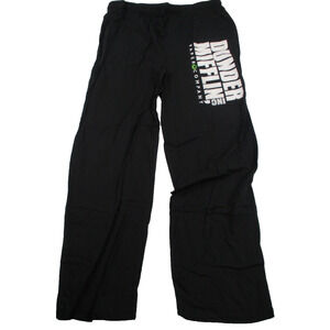 The Office Pajama Pants Mens XL Black Dunder Mifflin TV Lounge Sleep (1261-1263)
